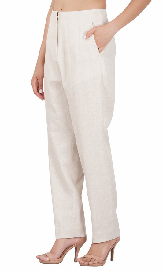 High Waist Khadi Trouser