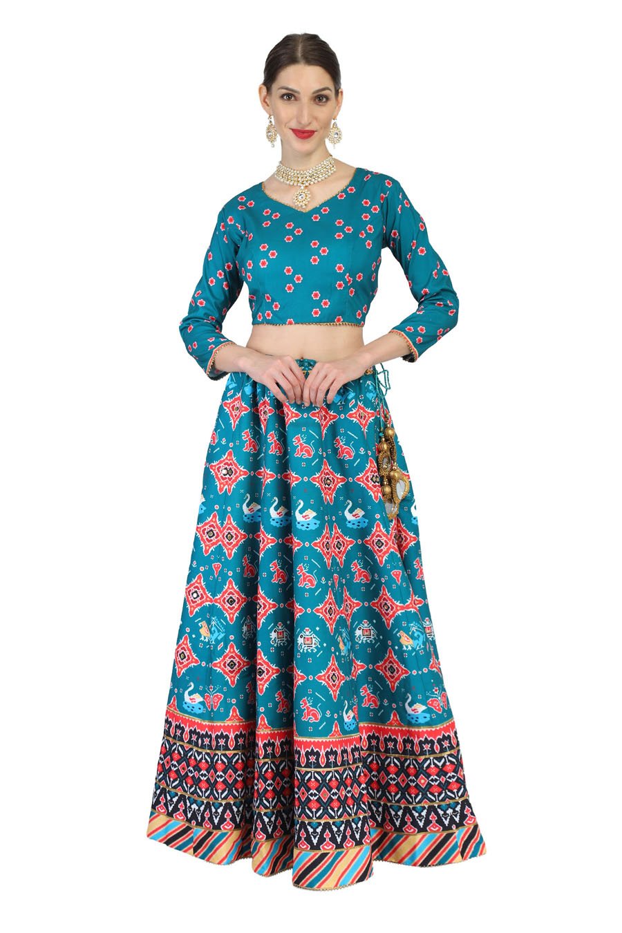 Green Patola Lehenga