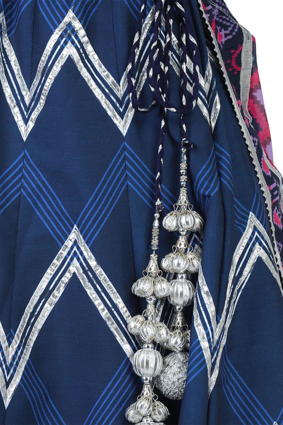 Blue Abstract Lehenga