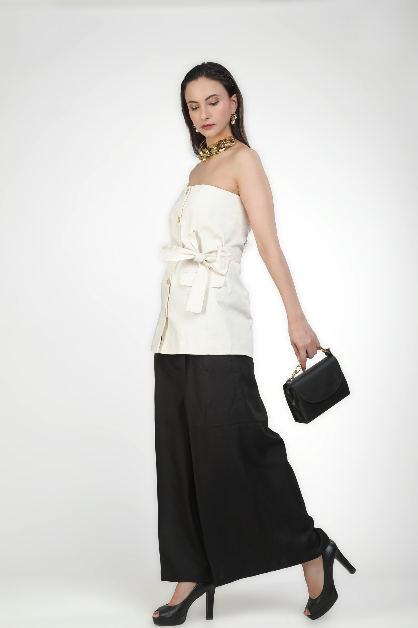 Ivory Tube Top Co-ord Set