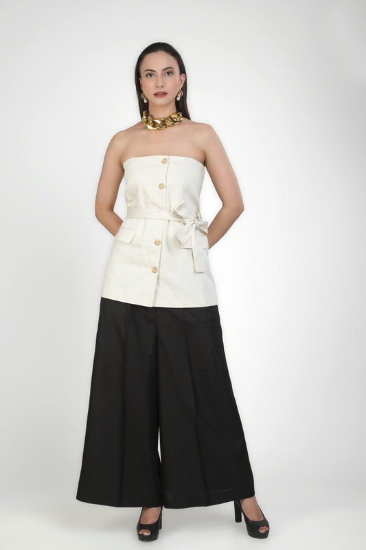 Ivory Tube Top Co-ord Set