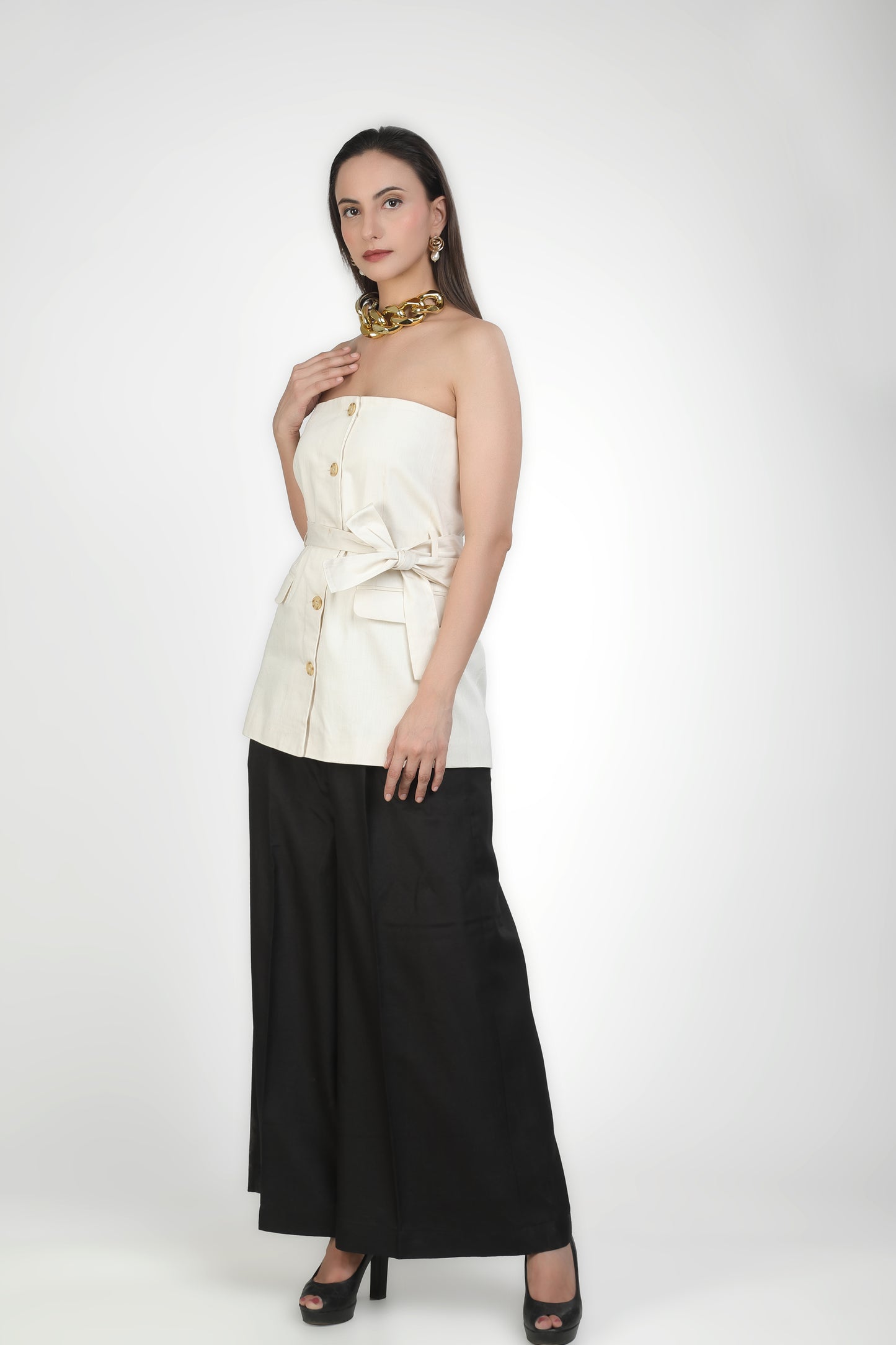 Ivory Tube Top Co-ord Set