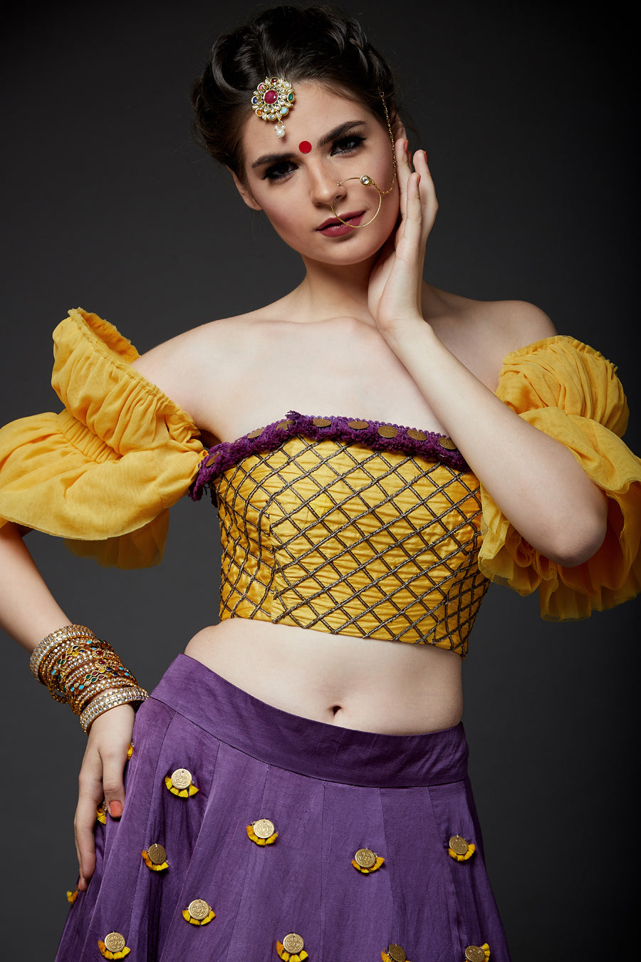 Lehenga With Corset Blouse