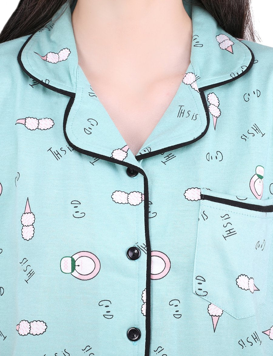 Ice-Cream Pajama Night Suit Set