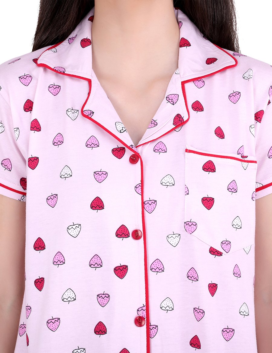 Strawberry Pajama Night Suit Set