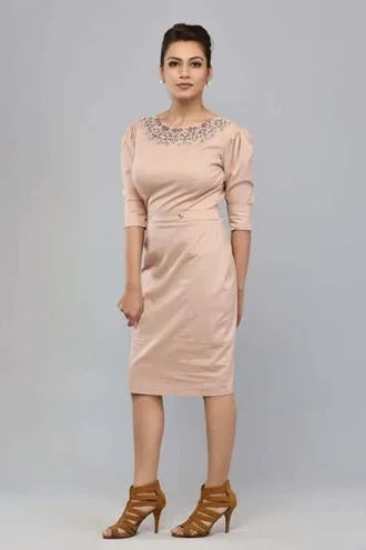 SAI 54 Powder Pink Sheath Dress