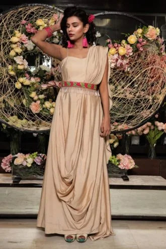 Nude Drapey Gown