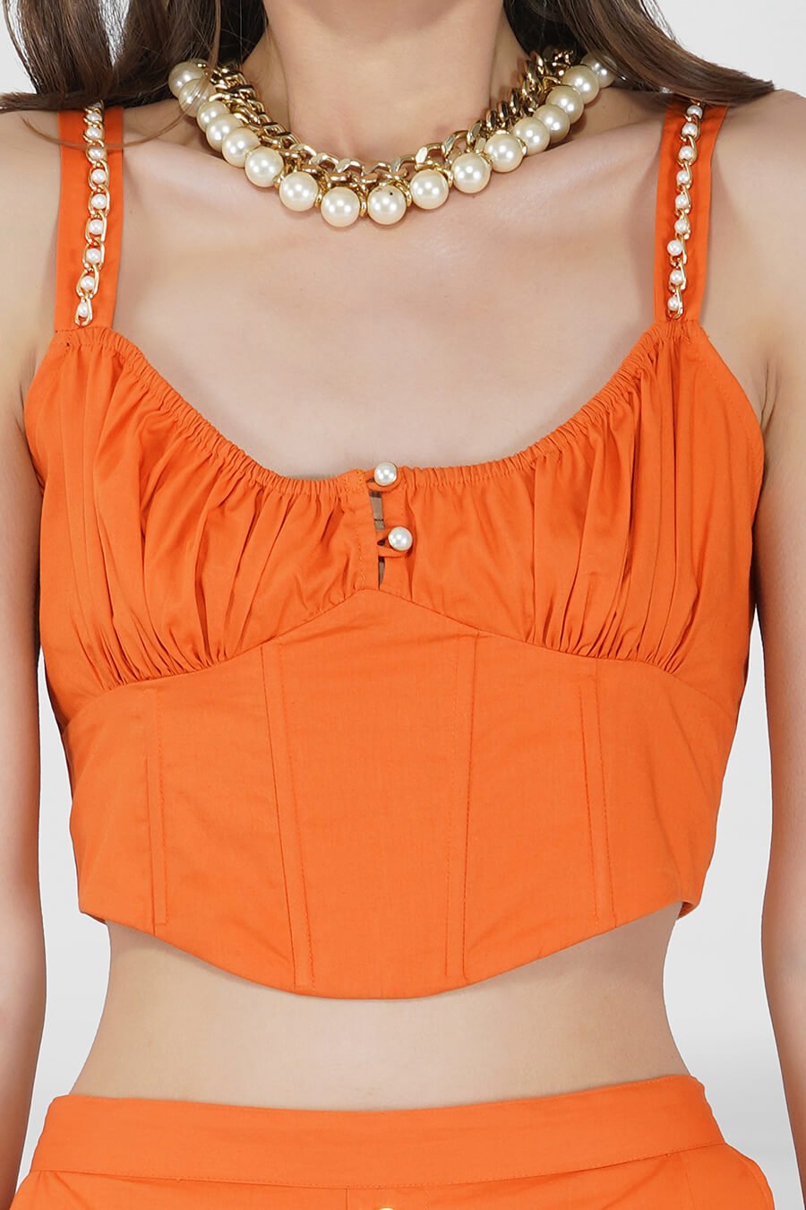 Orange Corset Top