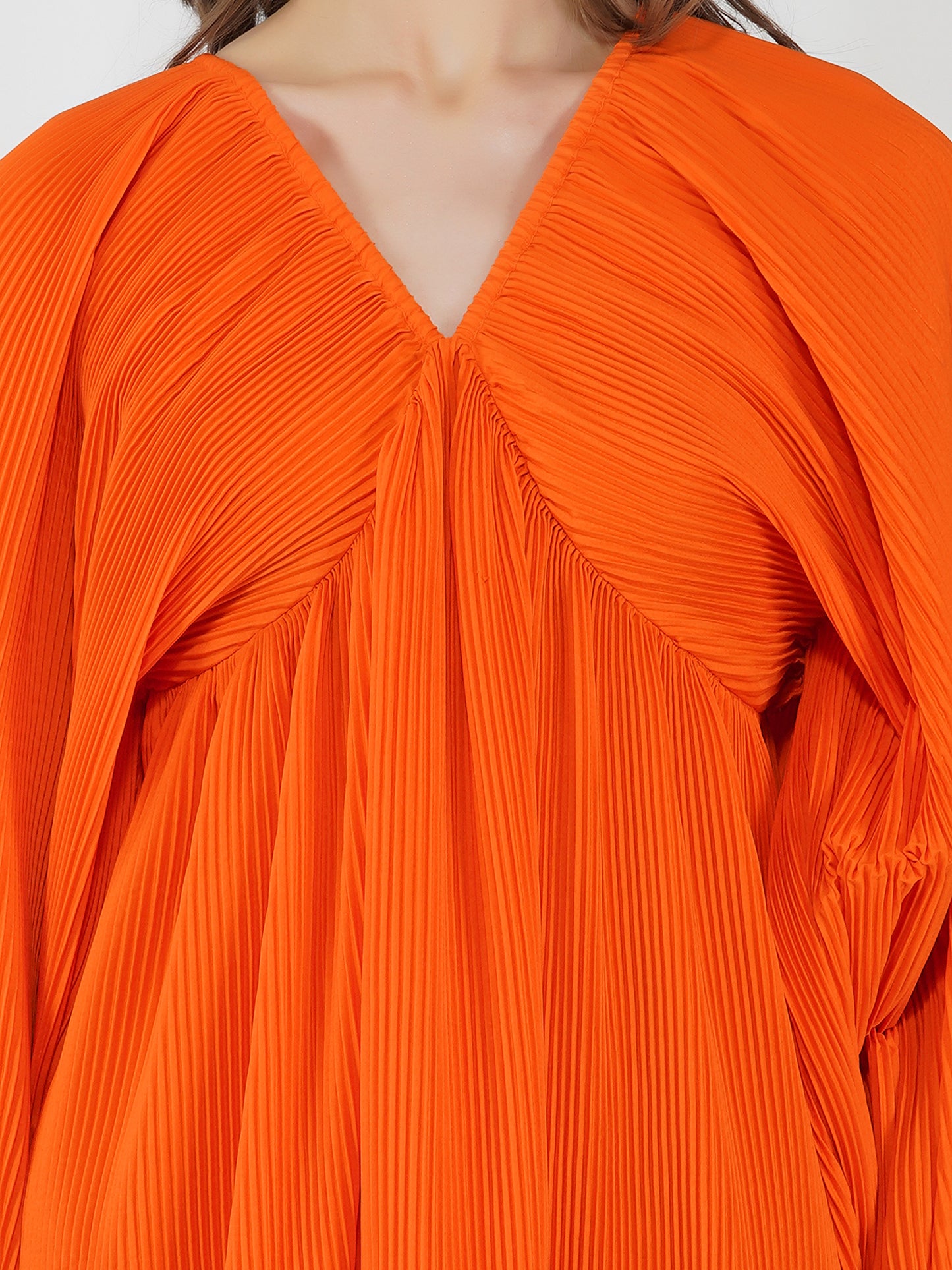 Orange Crinkle Dress