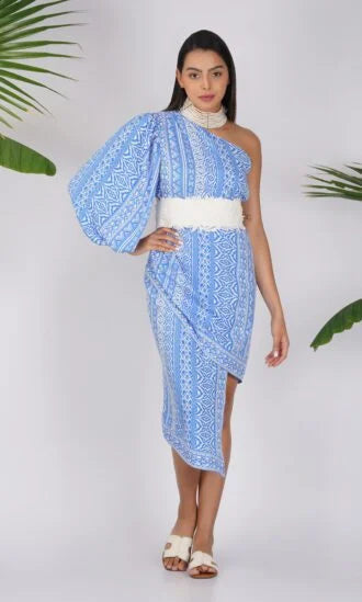 Thigh High Asymmetrical Dress