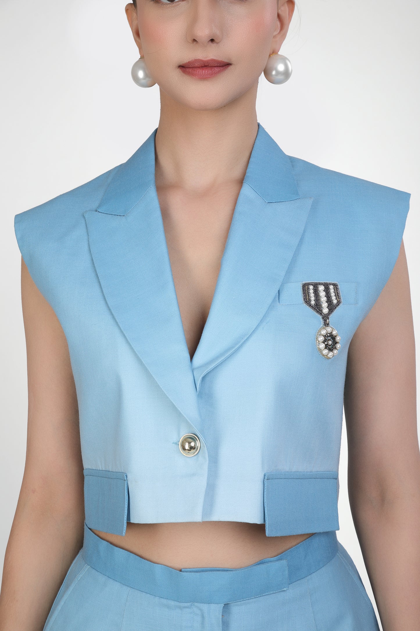 Pinnacle Palette Crop Blazer