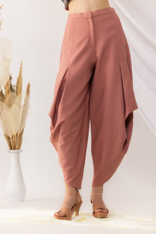 Rose Coral Dhoti pant