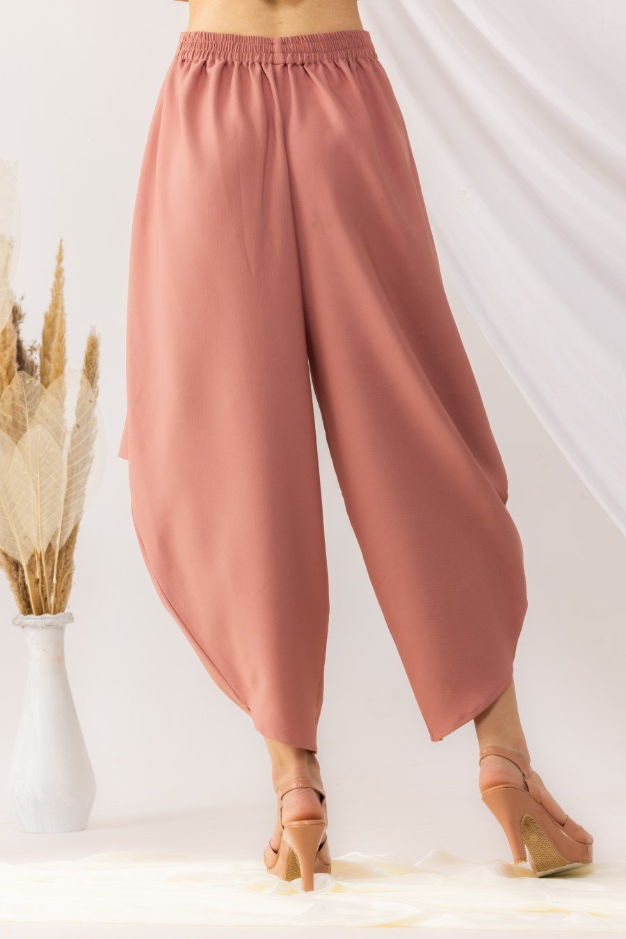 Rose Coral Dhoti pant