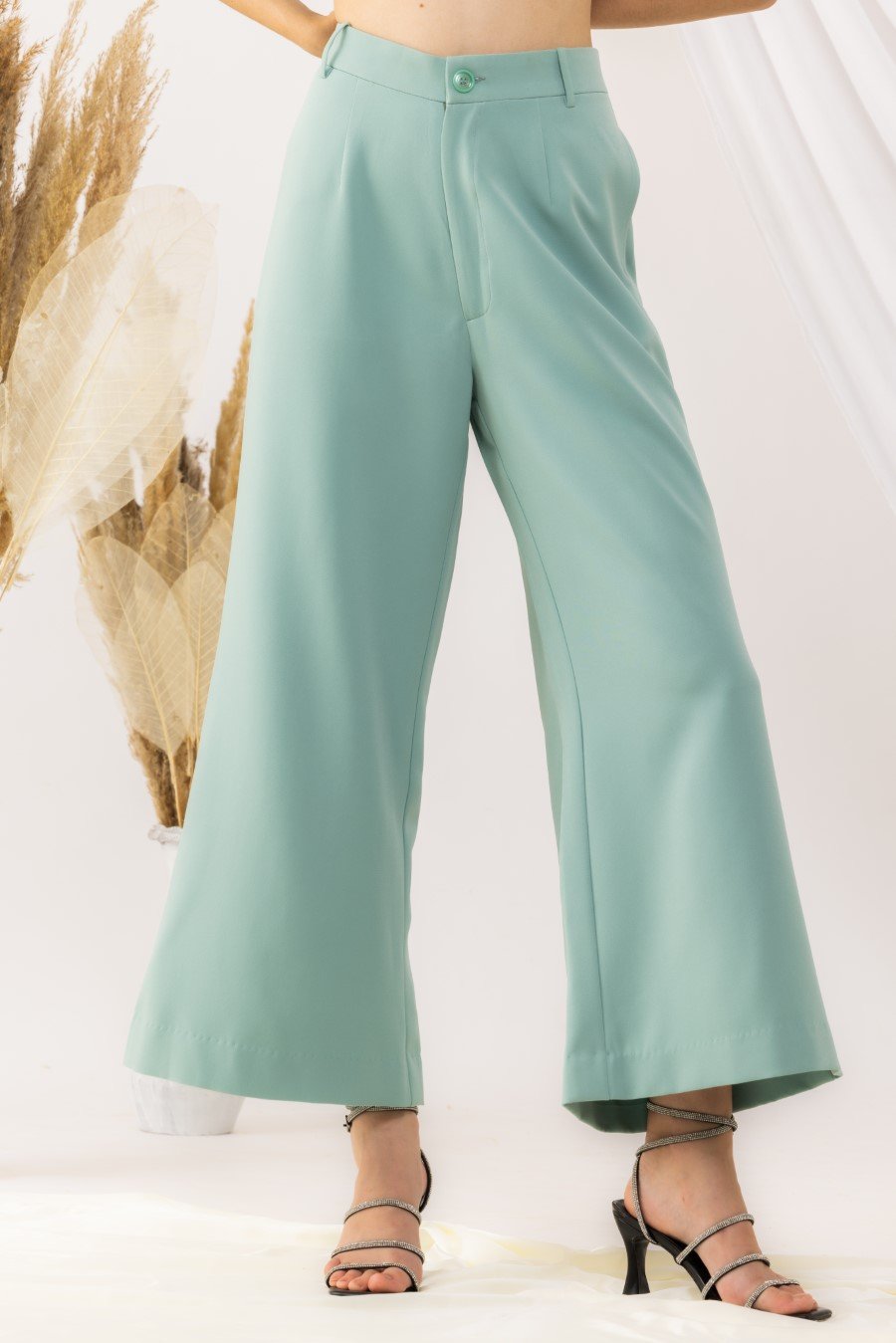 Sea Green Flared pant