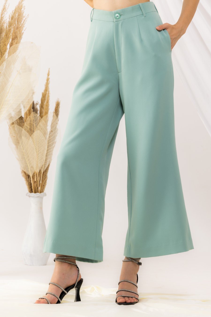 Sea Green Flared pant