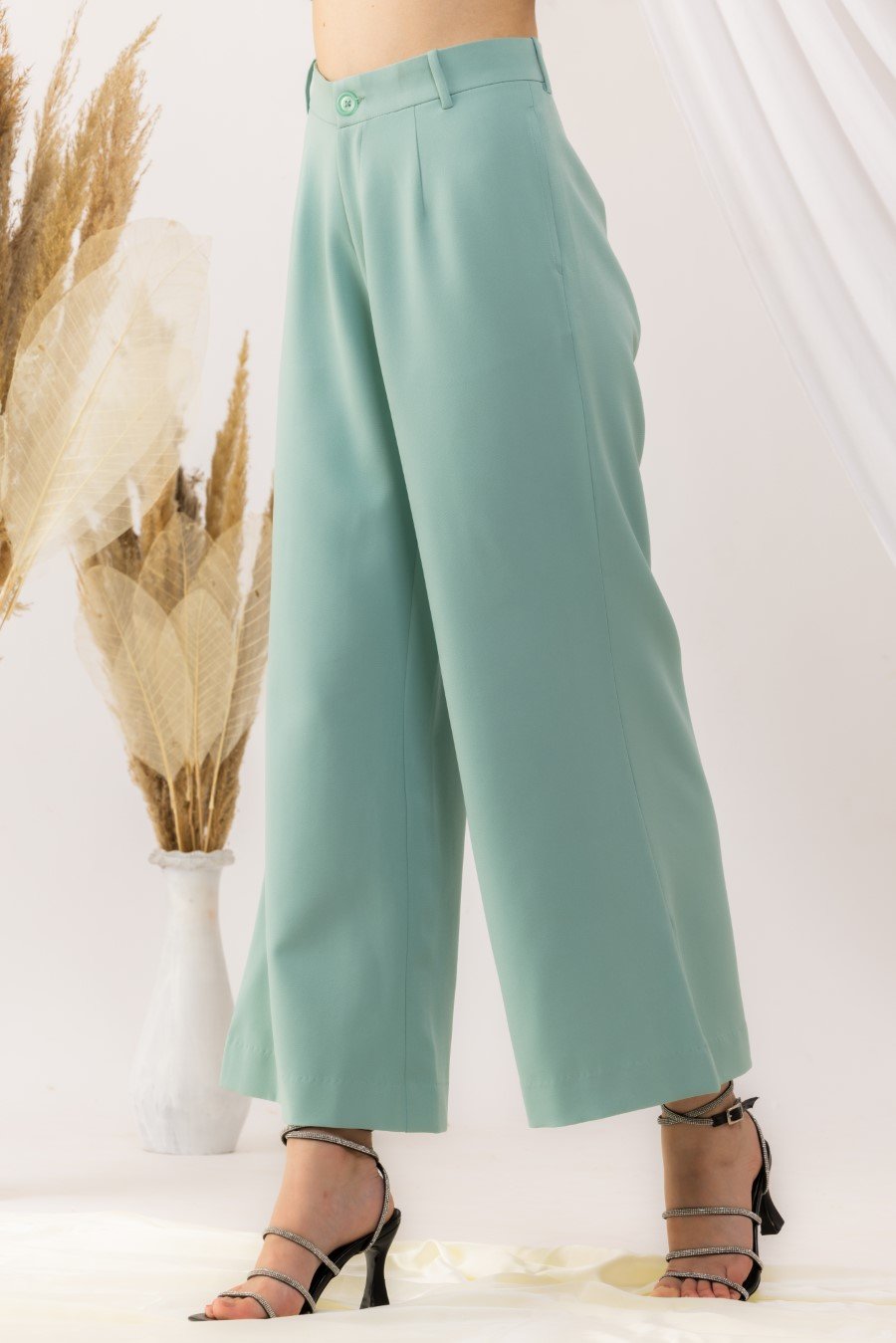 Sea Green Flared pant