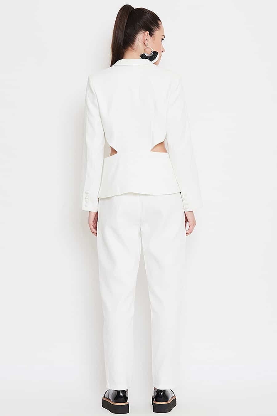 Waist cut blazer set