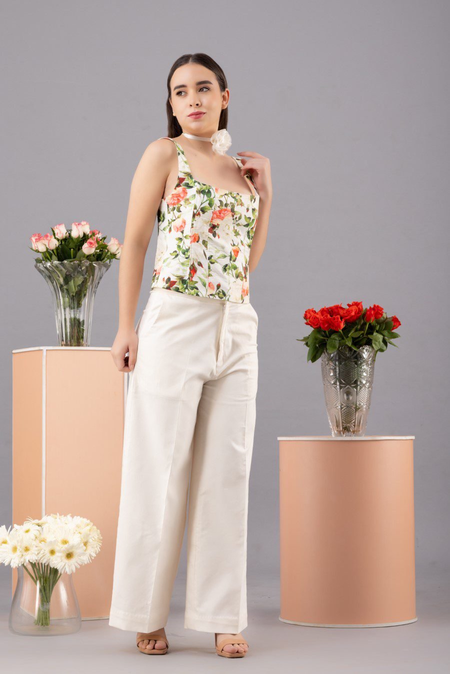 White Wide Leg Trouser