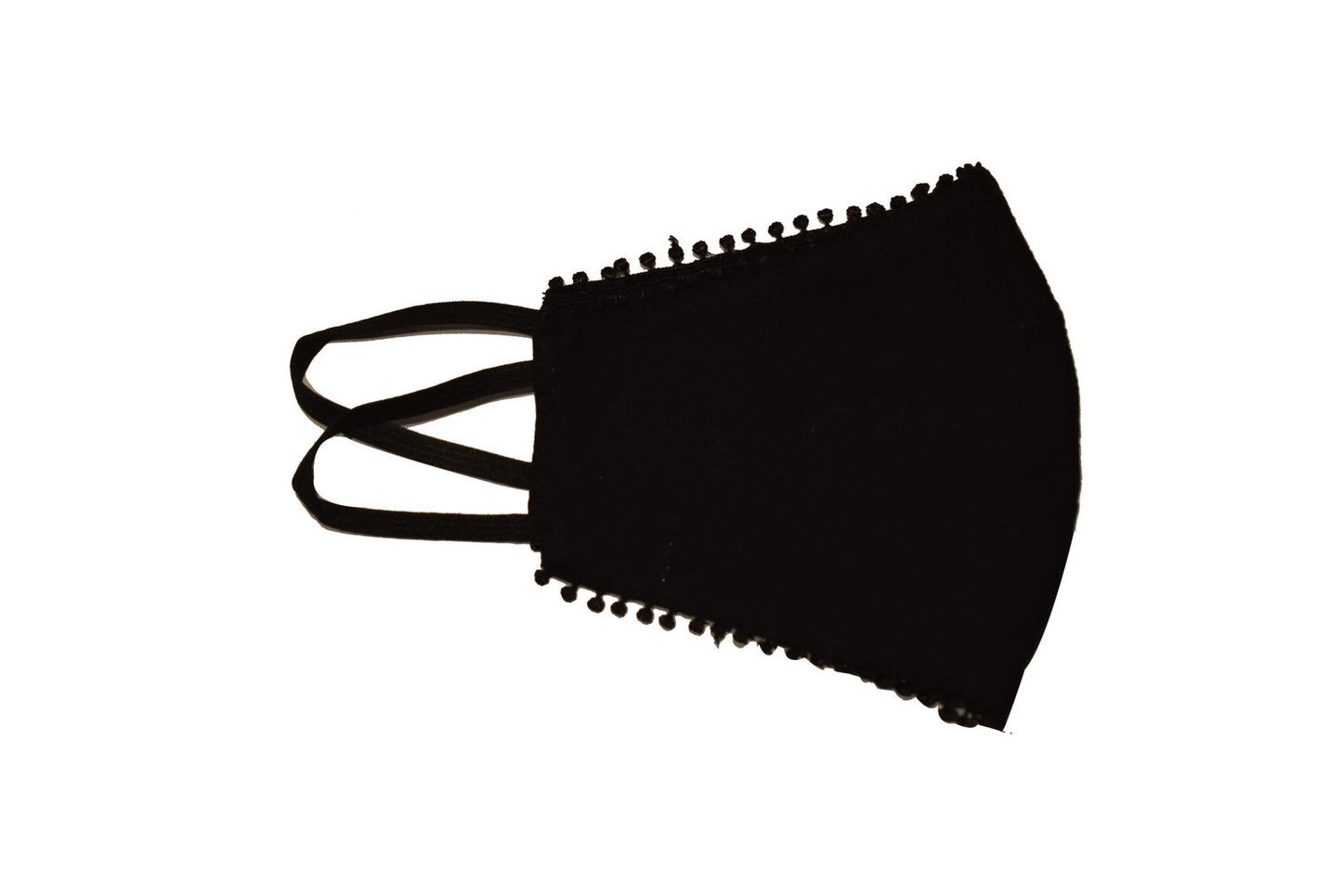 Black mask with black small lace