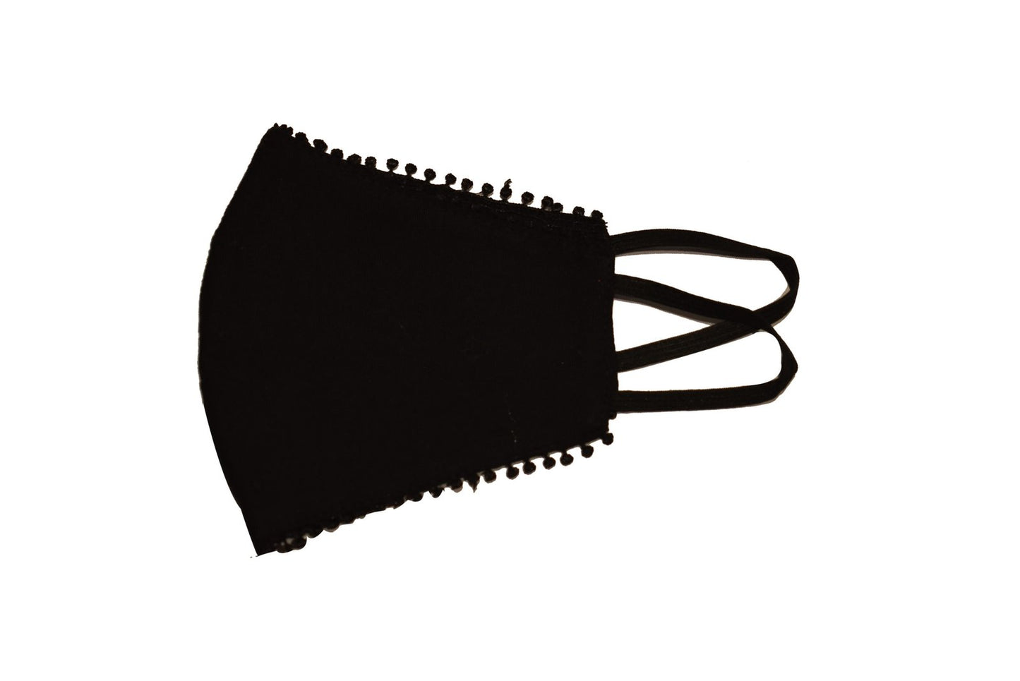 Black mask with black small lace