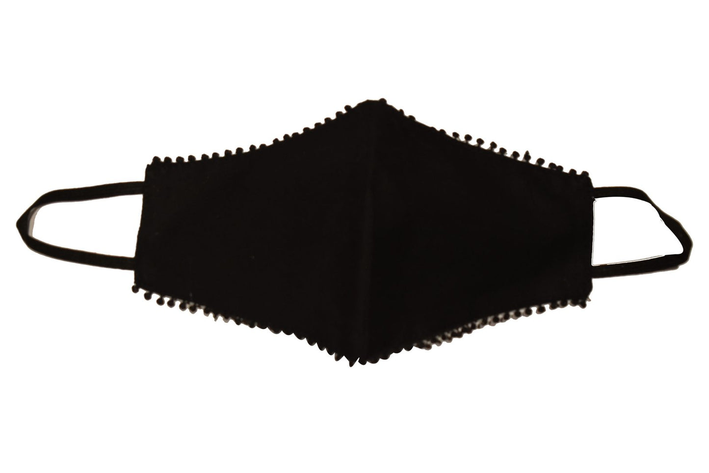 Black mask with black small lace