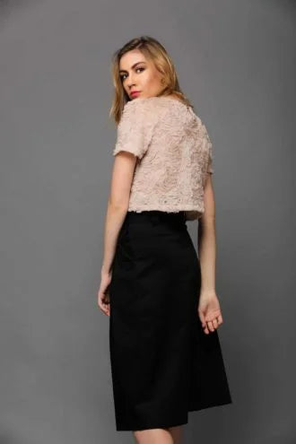 Black Slit Skirt