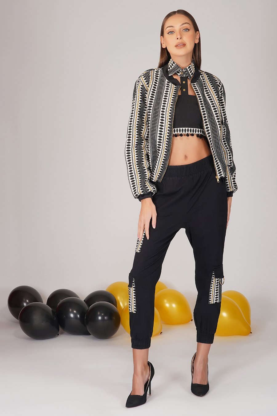 Collared Crop Top