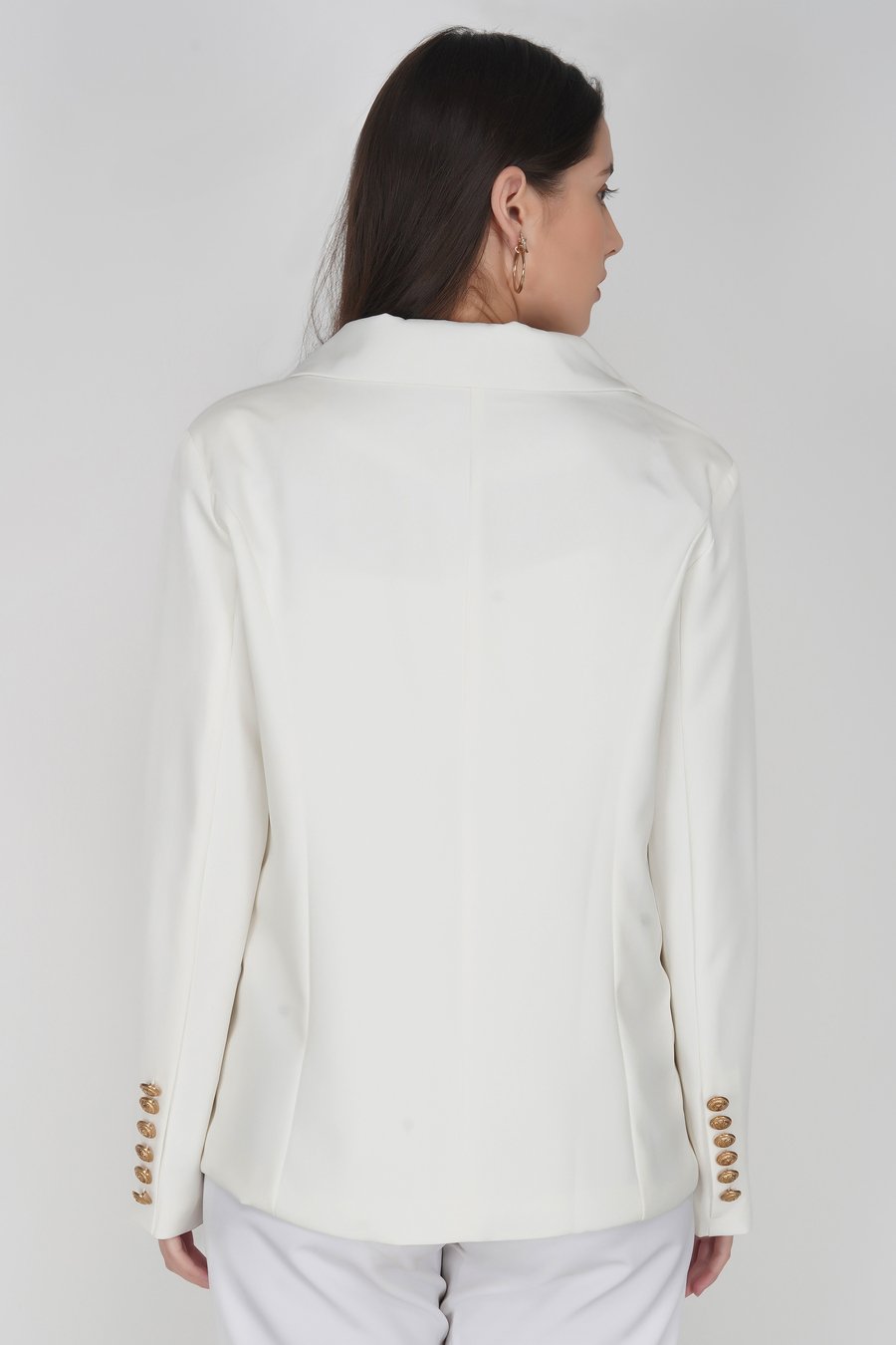 White gold buttons blazer