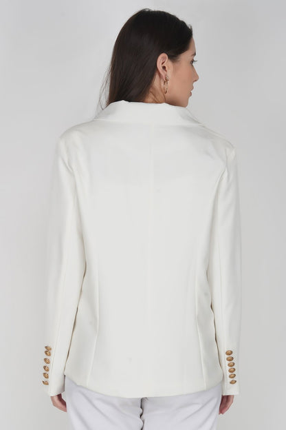 White gold buttons blazer
