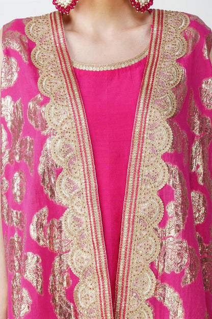 Regal Fuschia Cape Ensemble (Set of 3)