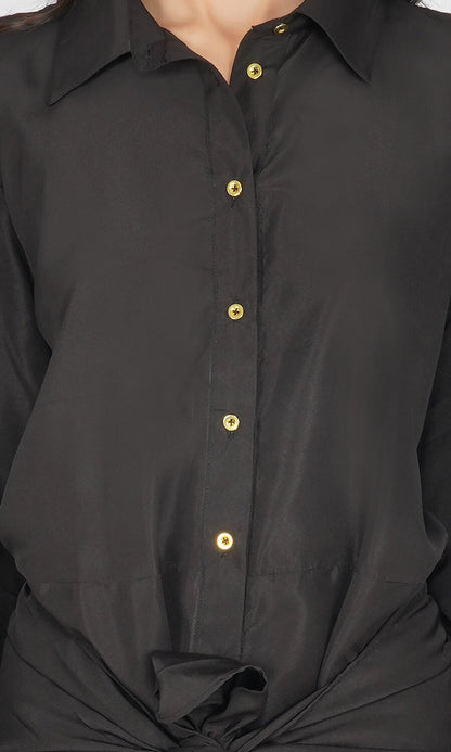 Kovet Black Shirt Dress