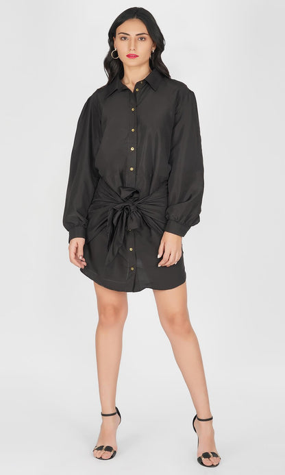 Kovet Black Shirt Dress