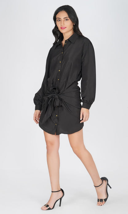 Kovet Black Shirt Dress