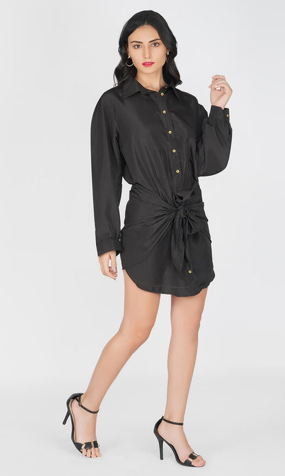 Kovet Black Shirt Dress