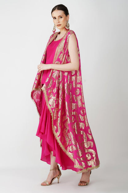Regal Fuschia Cape Ensemble (Set of 3)