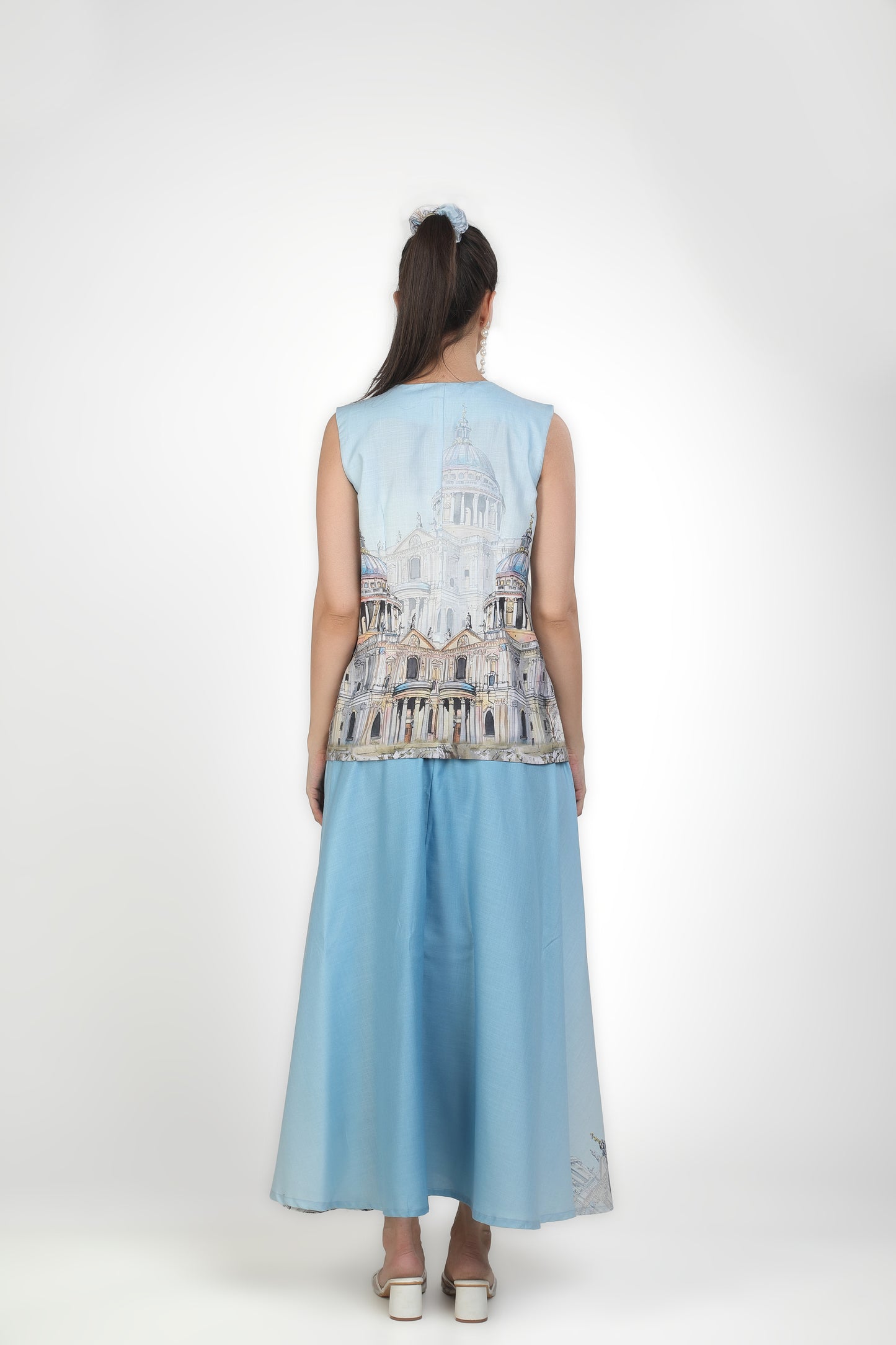 Azure Dome Digital Print Vest
