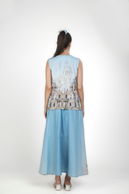 Azure Dome Digital Print Vest