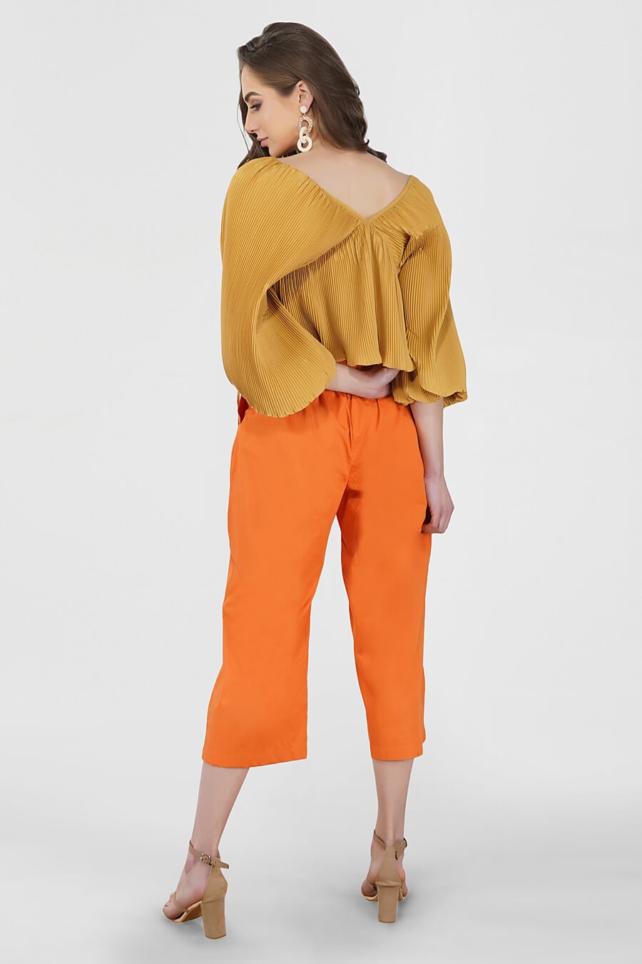Beige Crinkle Top