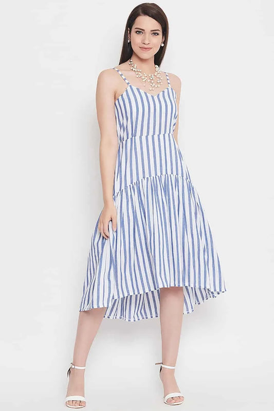 Blue And White Stripe Dress