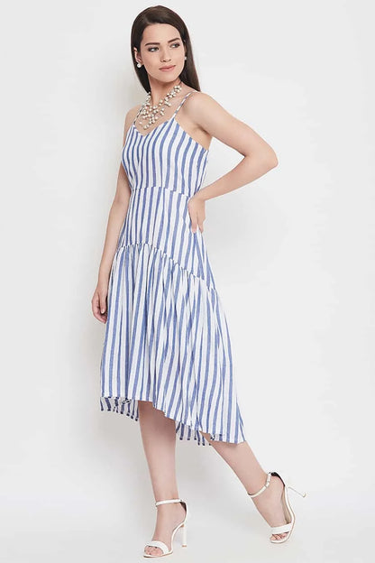 Blue And White Stripe Dress