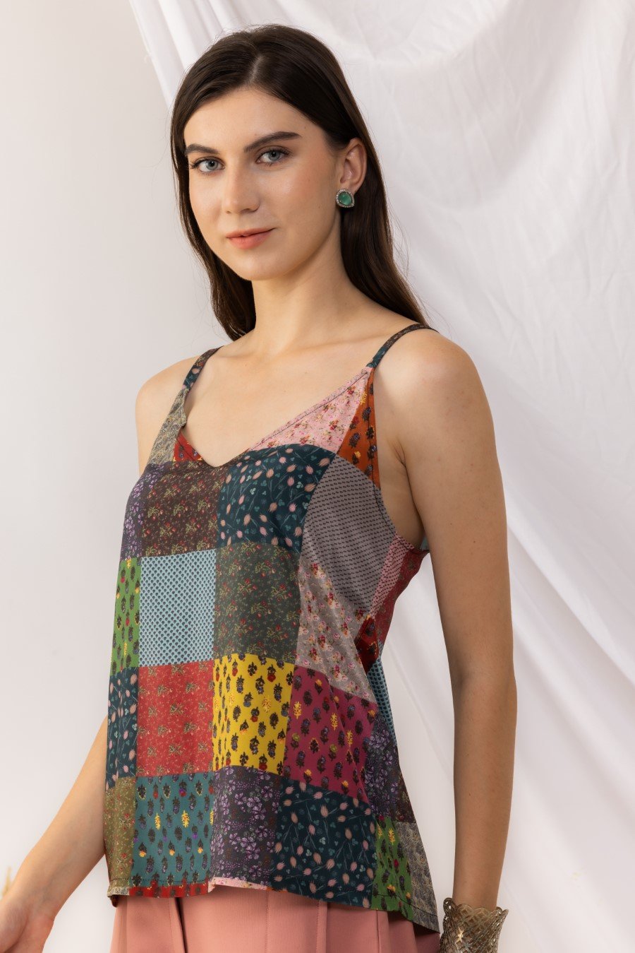 Bohemian Digital Printed Strappy Top