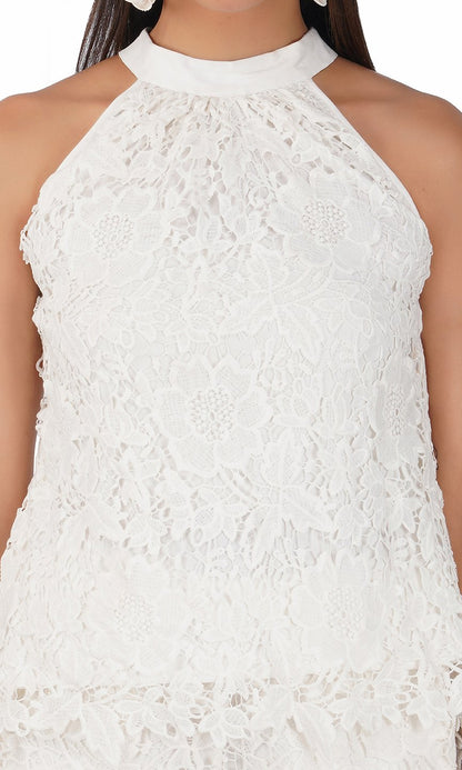 Boudair Lacey Halter Top