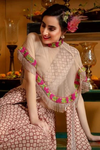 Cape Blouse Saree