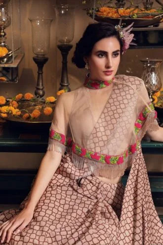 Cape Blouse Saree