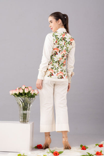 Cotton Printed Waistcoat Coord Set ( Set Of 3)