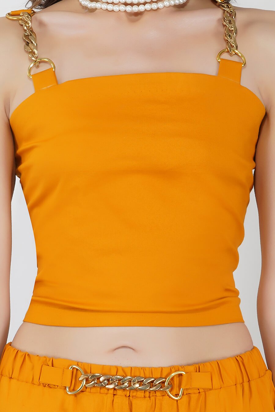 Gold Strap Tube Top