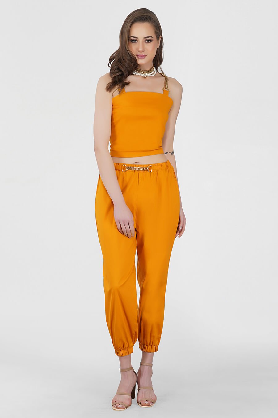 Gold Strap Tube Top