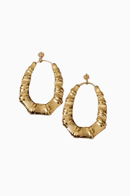 Golden Oval Earrings