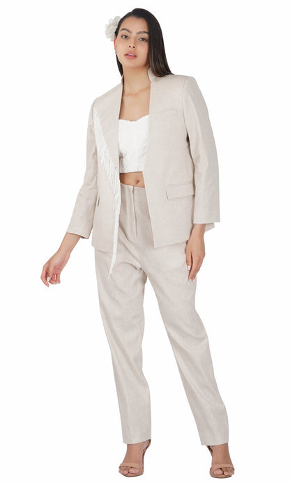 High Waist Khadi Trouser
