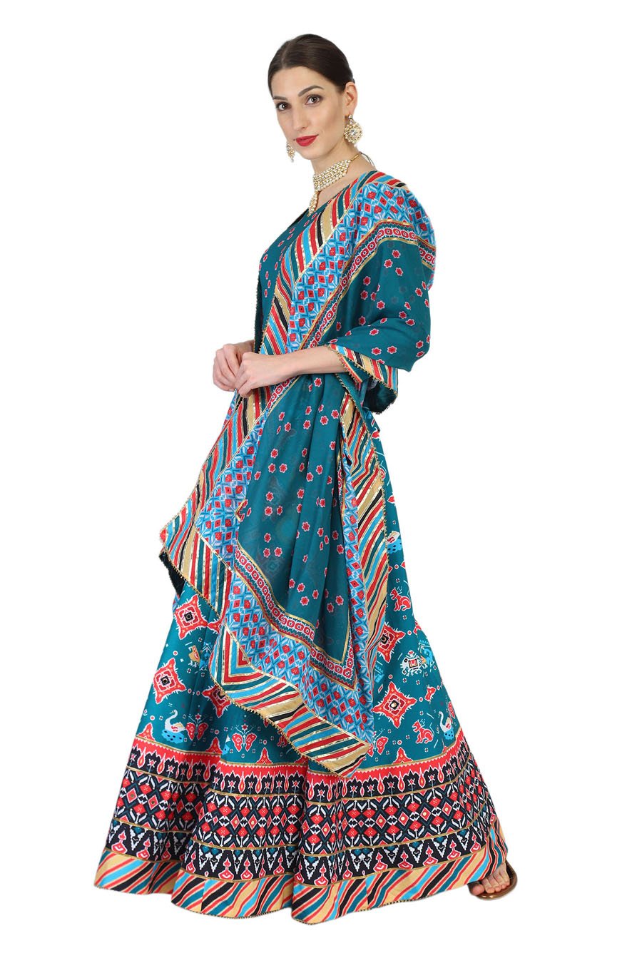 Green Patola Lehenga